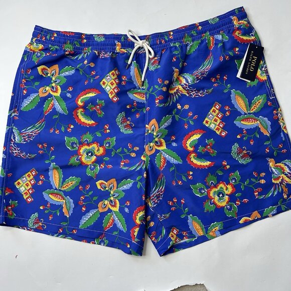Polo Ralph Lauren Swim Trunks Shorts Men's 3XLT Lined Pockets Drawstring - Picture 1 of 5